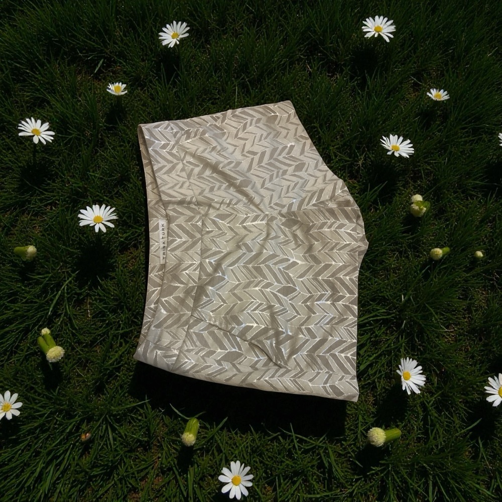 Beige Patterned Skirt